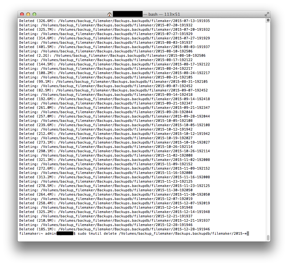 Ältere TimeMachine Backups im Terminal löschen expanic >>> we love support